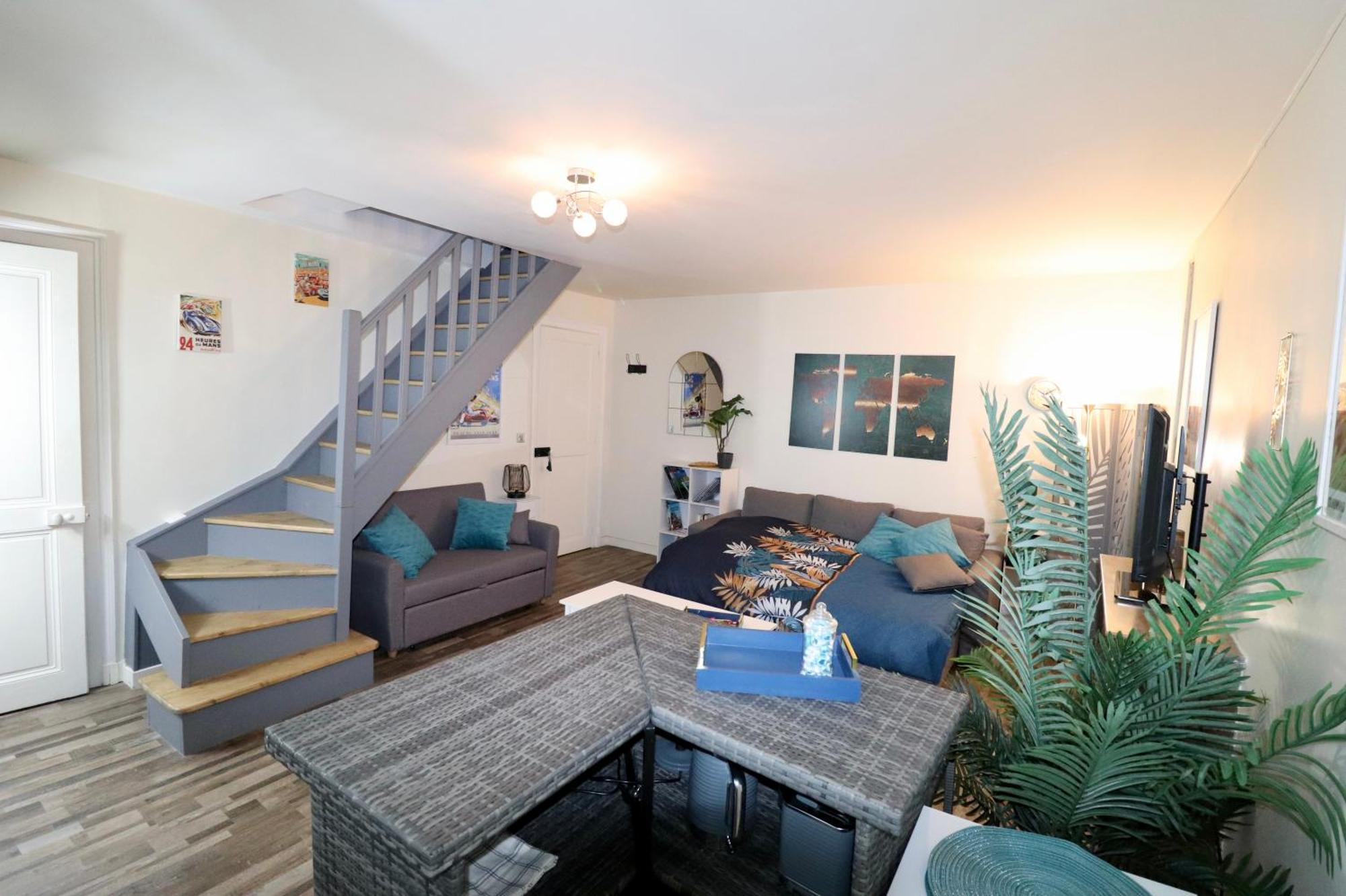 Duplex Au 2Eme Et De Notre Maison -Acces Au Jardin-Smart Tv-Streaming-Wifi เลอม็องส์ ภายนอก รูปภาพ