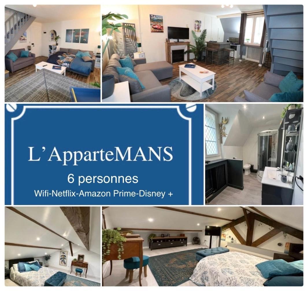 Duplex Au 2Eme Et De Notre Maison -Acces Au Jardin-Smart Tv-Streaming-Wifi เลอม็องส์ ภายนอก รูปภาพ